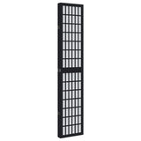 Room Divider 5 Panels Black Solid Wood Paulownia - 45-Degree Angle