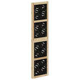 Room Divider 3 Panels Brown and Black Solid Wood Paulownia - 45-Degree Angle