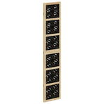 Room Divider 3 Panels Brown and Black Solid Wood Paulownia