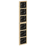 Room Divider 3 Panels Brown and Black Solid Wood Paulownia - 45-Degree Angle