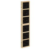 Room Divider 6 Panels Brown and Black Solid Wood Paulownia - 45-Degree Angle