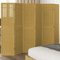 Room Divider 6 Panels Brown Solid Wood Paulownia