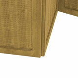 Room Divider 6 Panels Brown Solid Wood Paulownia - Rear View
