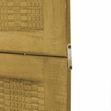 Room Divider 6 Panels Brown Solid Wood Paulownia - Close-Up Angle