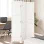 Room Divider 3 Panels Retro White Solid Wood Paulownia