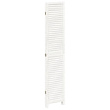 Room Divider 3 Panels White Solid Wood Paulownia
