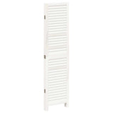 Room Divider 4 Panels White Solid Wood Paulownia - 45-Degree Angle
