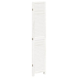 Room Divider 4 Panels White Solid Wood Paulownia - 45-Degree Angle