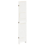 Room Divider 5 Panels White Solid Wood Paulownia - 45-Degree Angle