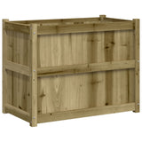 Garden Planter 90x50x70 cm Impregnated Wood Pine - Front View