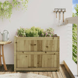 Garden Planter 90x50x70 cm Impregnated Wood Pine - Side View