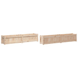 Garden Planters 2 pcs Solid Wood Pine - Front View