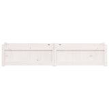 Garden Planter White 150x31x31 cm Solid Wood Pine