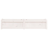 Garden Planter White 150x31x31 cm Solid Wood Pine - 45-Degree Angle