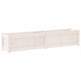 Garden Planter White 150x31x31 cm Solid Wood Pine