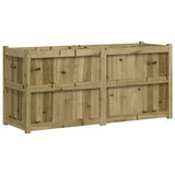 Garden Planter 150x50x70 cm Impregnated Wood Pine - Front View