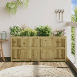 Garden Planter 150x50x70 cm Impregnated Wood Pine - Side View