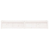 Garden Planters 2 pcs White Solid Wood Pine