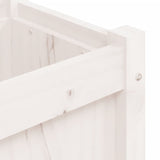 Garden Planters 2 pcs White Solid Wood Pine - Extra Image