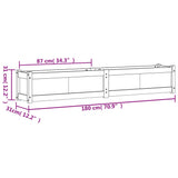 Garden Planters 2 pcs White Solid Wood Pine