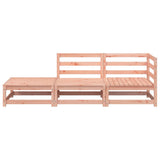 Garden Sofa with Footstool 2-Seater Solid Wood Douglas - Top-Down View
