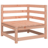 Garden Sofa with Footstool 2-Seater Solid Wood Douglas - 45-Degree Angle