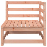 Garden Sofa with Footstool 2-Seater Solid Wood Douglas - Rear View