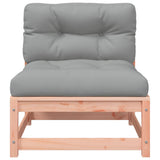 Garden Sofas Armless with Cushions 2 pcs Solid Wood Douglas - Rear View