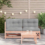 Garden Sofa with Cushions 2-Seater Solid Wood Douglas - Side View