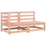 Garden Sofa with Cushions 2-Seater Solid Wood Douglas - Top-Down View