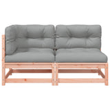 Garden Sofa with Cushions 2-Seater Solid Wood Douglas