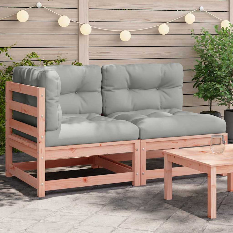 Garden Sofa with Cushions 2-Seater Solid Wood Douglas