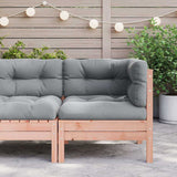 Garden Sofa Corner with Cushions Solid Wood Douglas - Side View