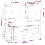 Garden Sofa Corner with Cushions Solid Wood Douglas