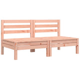 Garden Sofa Armless with Cushions 2 pcs Solid Wood Douglas - Top-Down View