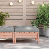 Garden Footstool with Cushion Solid Wood Douglas - Side View