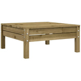 Garden Footstool with Cushion Impregnated Wood Pine - Top-Down View
