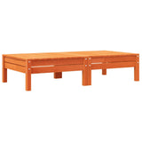 Garden Footstools with Cushions 2 pcs Wax Brown Solid Wood Pine - Top-Down View