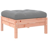 Garden Footstools with Cushions 2 pcs Solid Wood Douglas - Low Angle