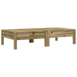 Garden Footstools with Cushions 2 pcs Impregnated Wood Pine - Top-Down View
