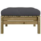 Garden Footstools with Cushions 2 pcs Impregnated Wood Pine