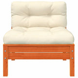 Garden Sofa with Cushions and Footstool 3-Seater