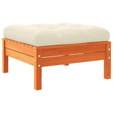 Garden Sofa with Cushions and Footstool 3-Seater