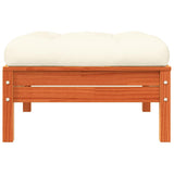 Garden Sofa with Cushions and Footstool 3-Seater