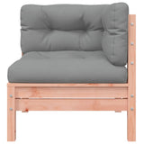 Garden Sofa with Cushions and Footstool 3-Seater - Close-Up Angle