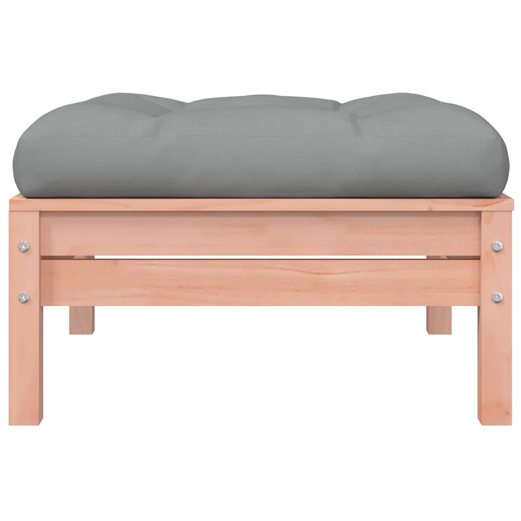 Garden Sofa with Cushions and Footstool 3-Seater