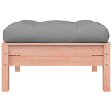 Garden Sofa with Cushions and Footstool 3-Seater