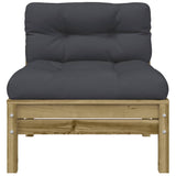 Garden Sofa with Cushions and Footstool 3-Seater - Extra Image