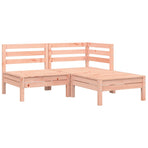 Garden Sofa with Cushions and Footstool 2-Seater