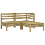 Garden Sofa with Cushions and Footstool 2-Seater